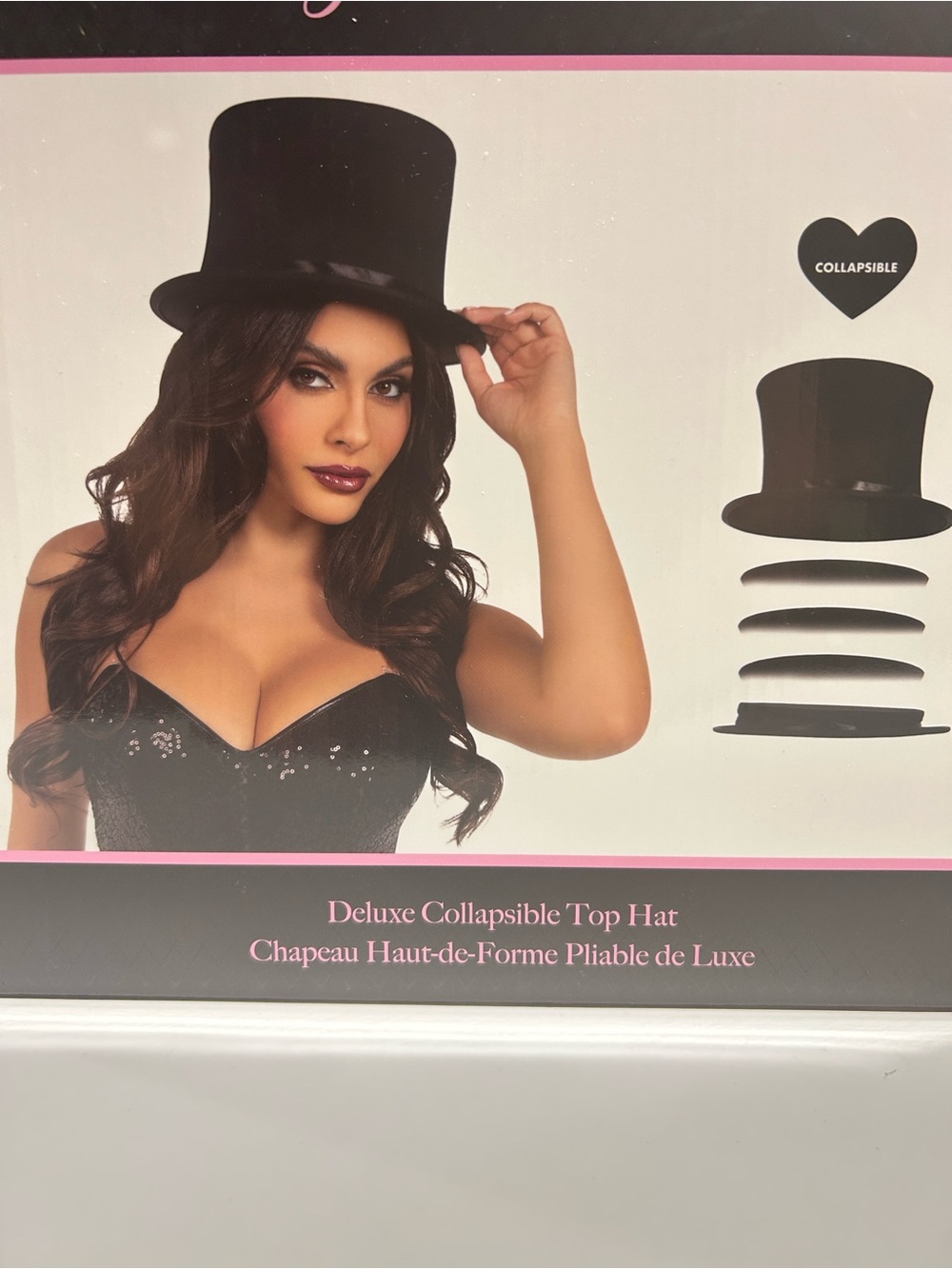 Leg Avenue Black Deluxe Collapsible Top Hat